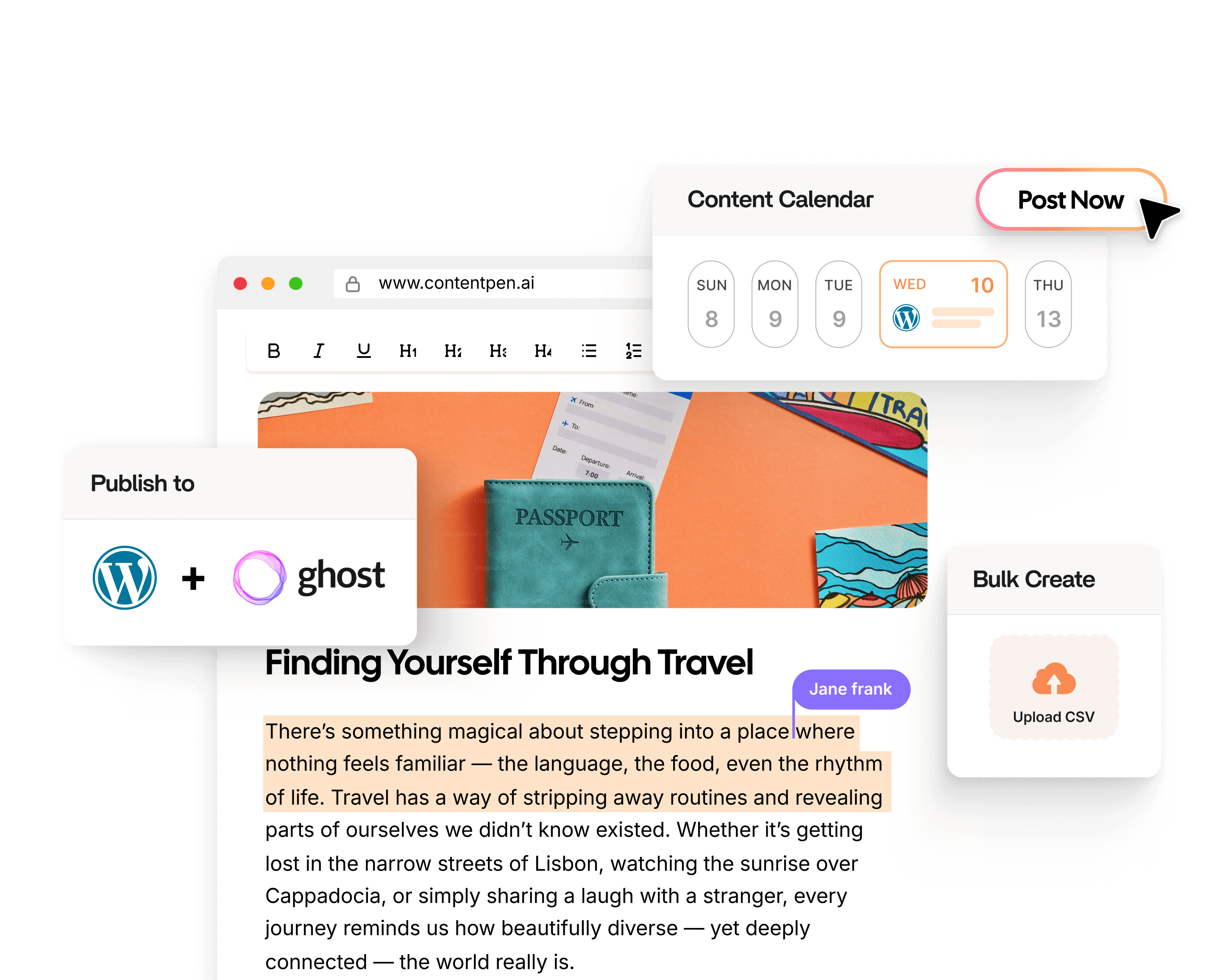 Unified content calendar